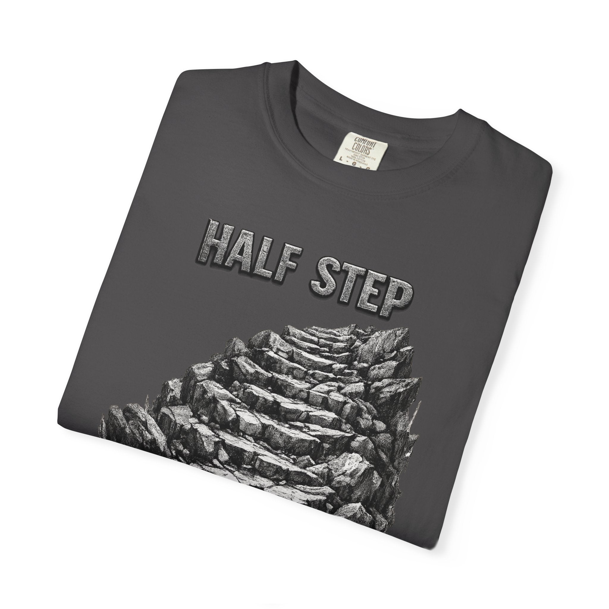 Half Step Staircase Illustration T-Shirt | Motivational Quote Tee