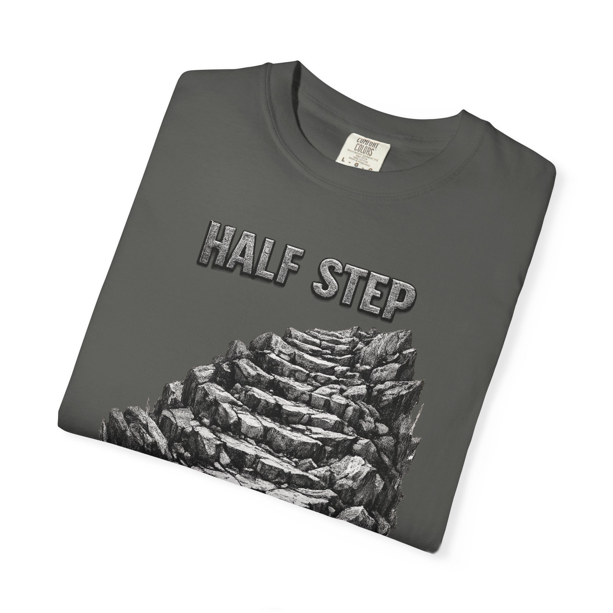 Half Step Staircase Illustration T-Shirt | Motivational Quote Tee