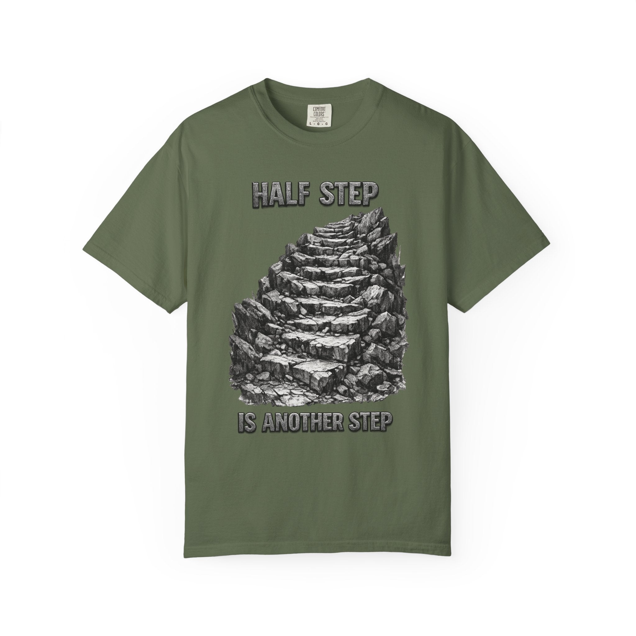 Half Step Staircase Illustration T-Shirt | Motivational Quote Tee