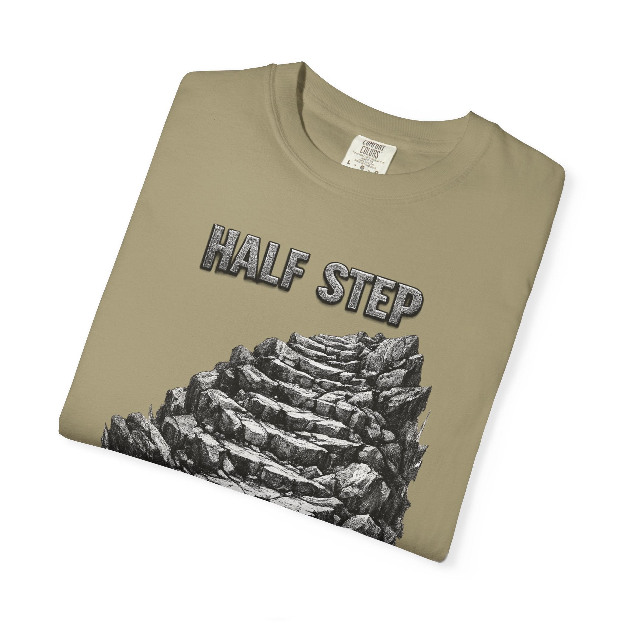 Half Step Staircase Illustration T-Shirt | Motivational Quote Tee