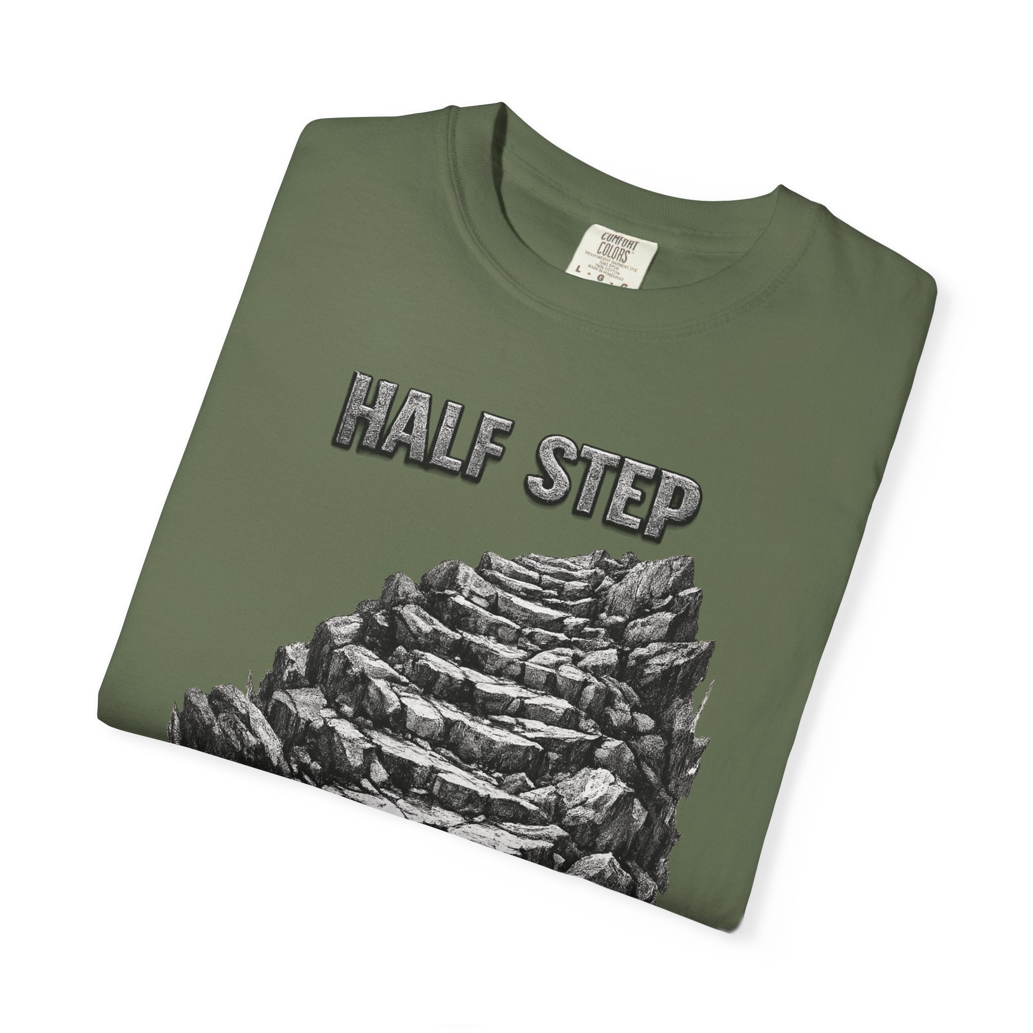 Half Step Staircase Illustration T-Shirt | Motivational Quote Tee