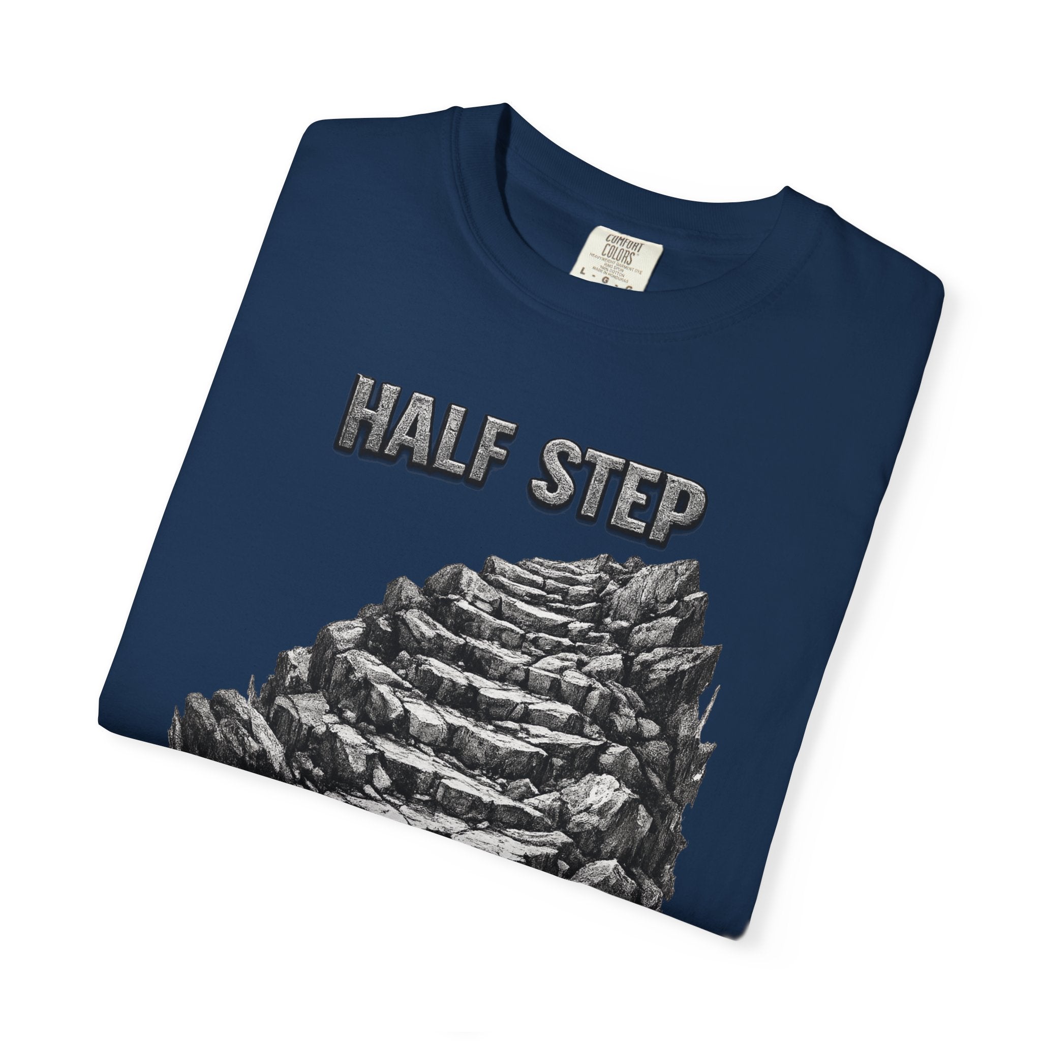 Half Step Staircase Illustration T-Shirt | Motivational Quote Tee