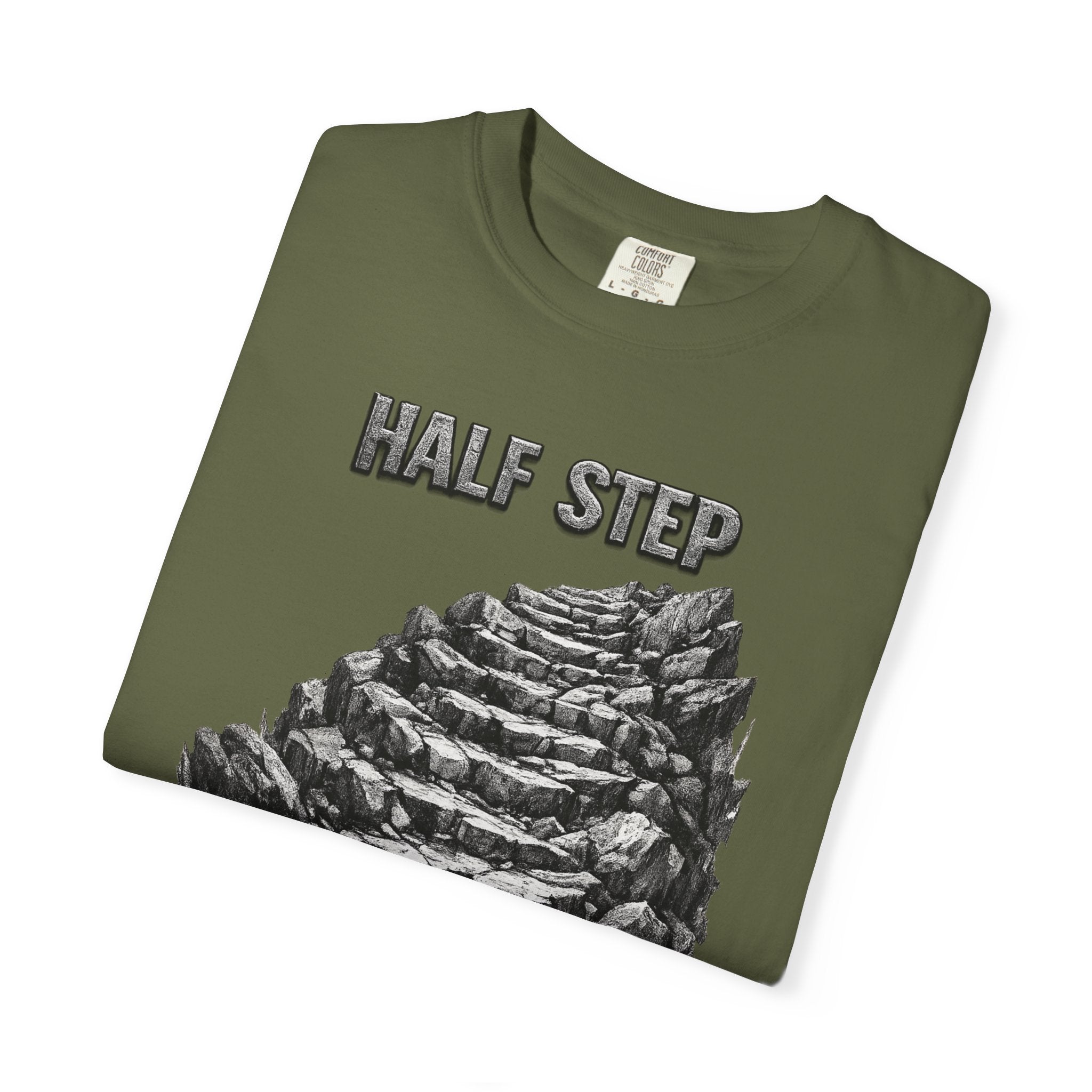 Half Step Staircase Illustration T-Shirt | Motivational Quote Tee